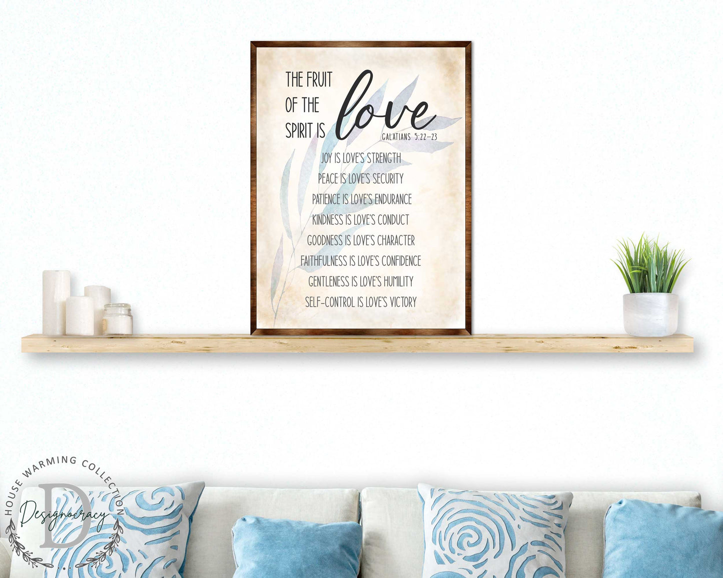 Fruit of the Spirit - Galatians 5:22 - Wooden Scripture Wall Art