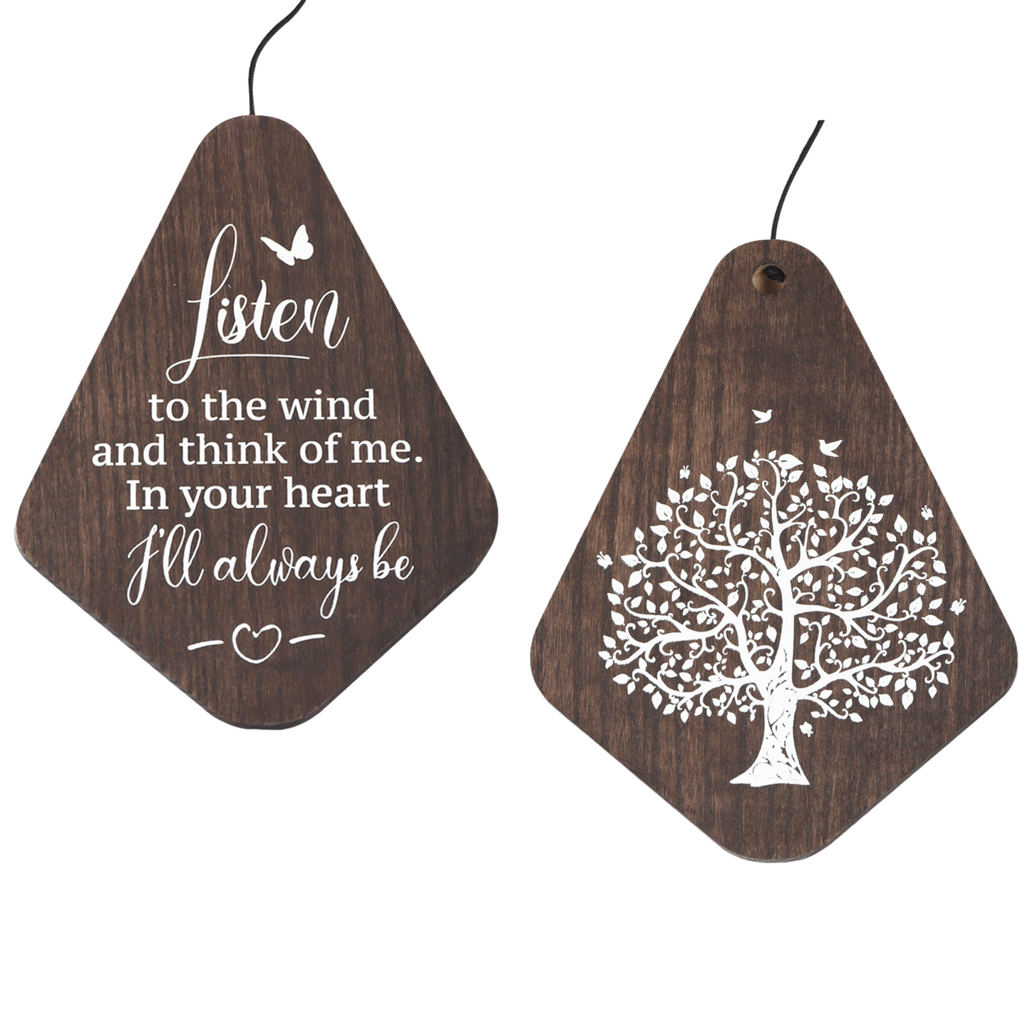55" Serenity Large Deep Tone Memorial Wind Chime Church Bells - Listen to the wind and think of me, In your heart I'll always be