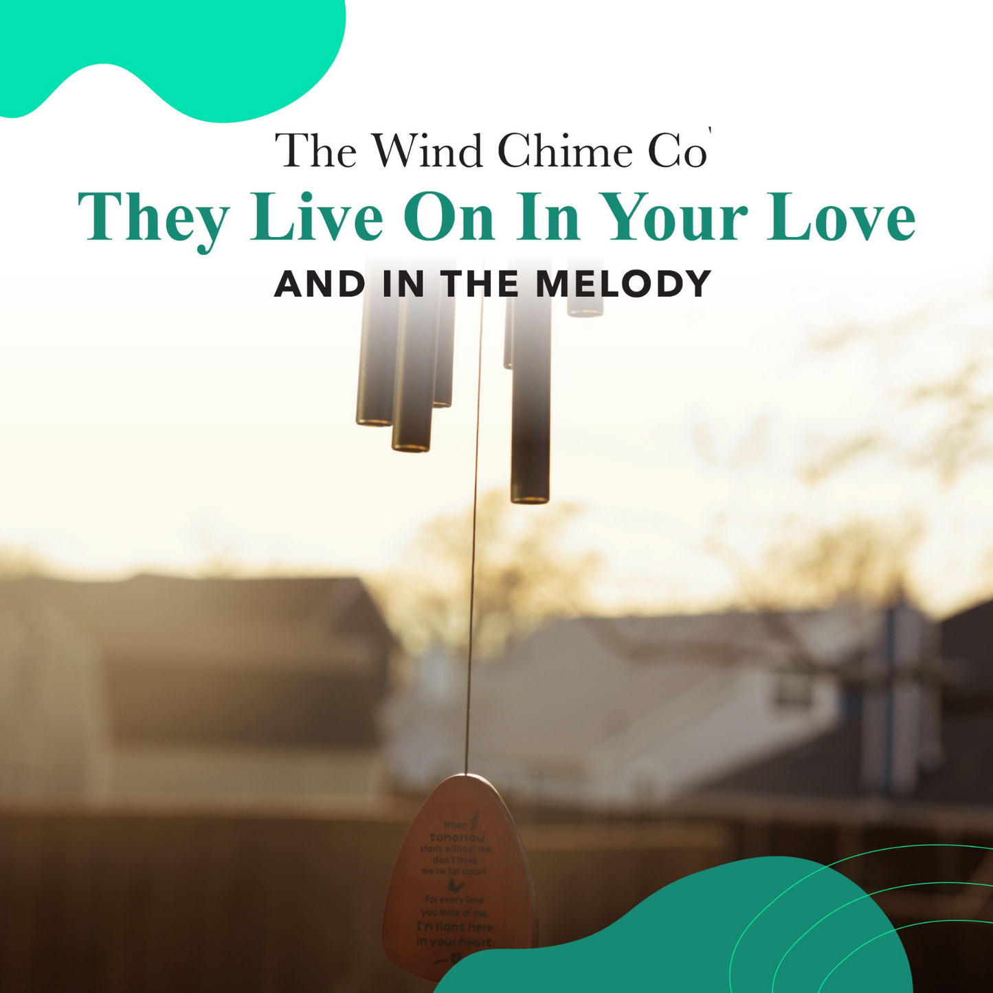 32" Serenity Memorial Wind Chimes - For every time you think of me, I’m right here in your heart