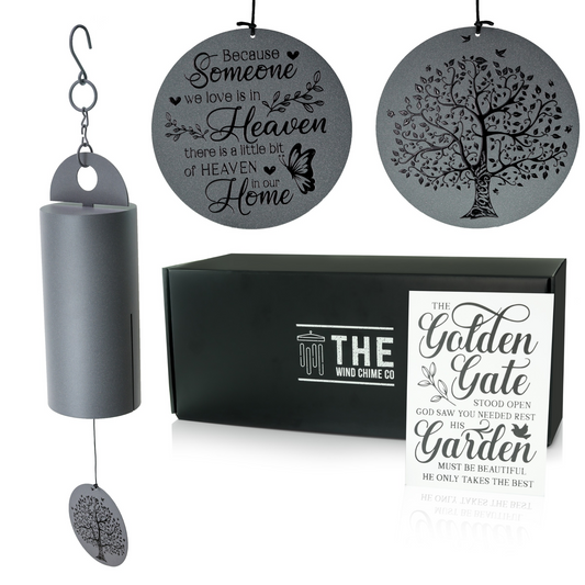 36" XL Serenity Memorial Wind Bell - The Golden Gate stood open, God saw you needed rest