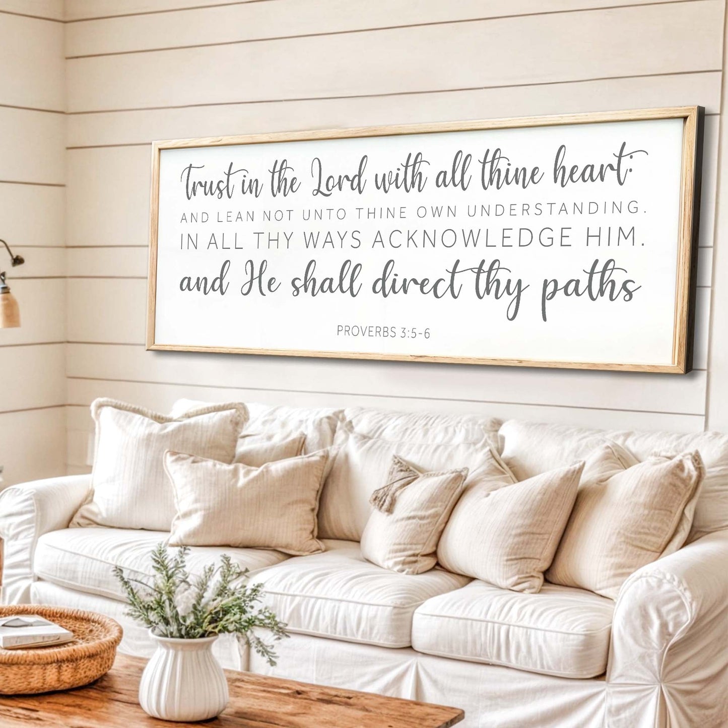 Trust in the Lord with All Thine Heart - Proverbs 3:5-6 - Wall Art
