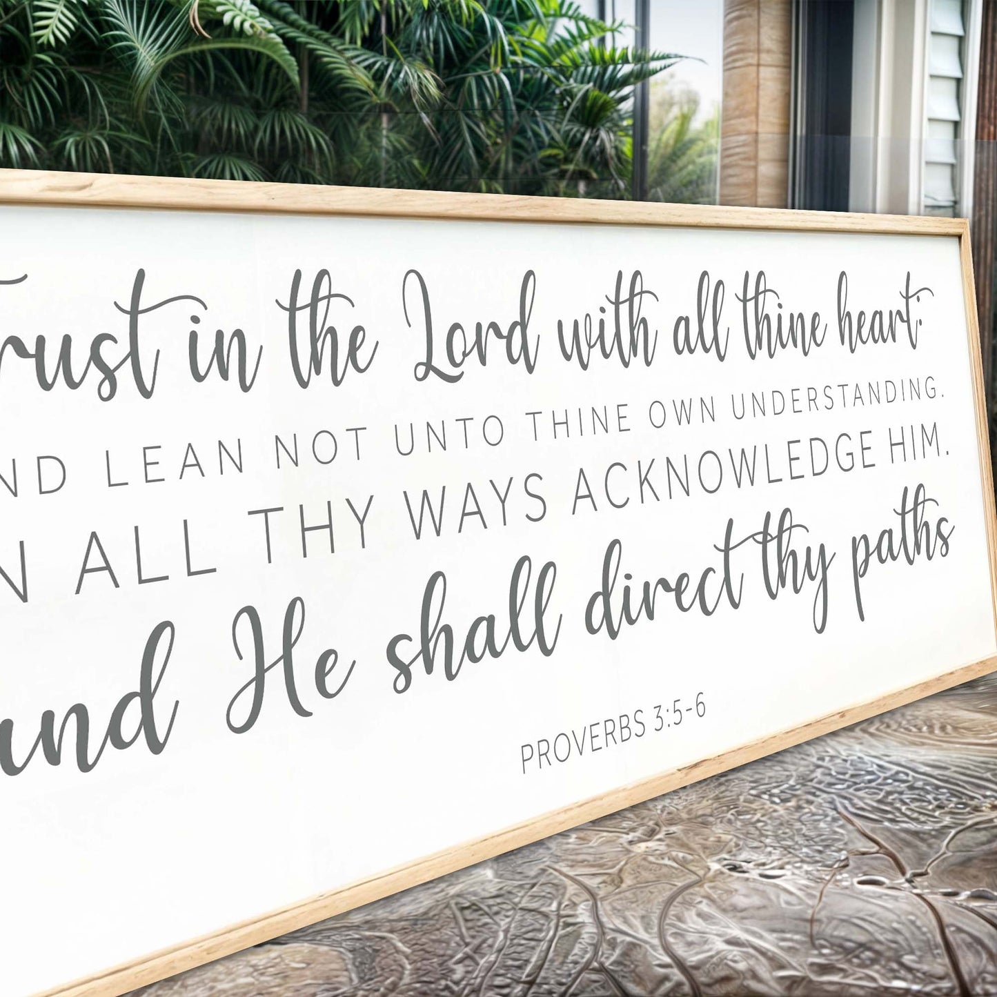 Trust in the Lord with All Thine Heart - Proverbs 3:5-6 - Wall Art