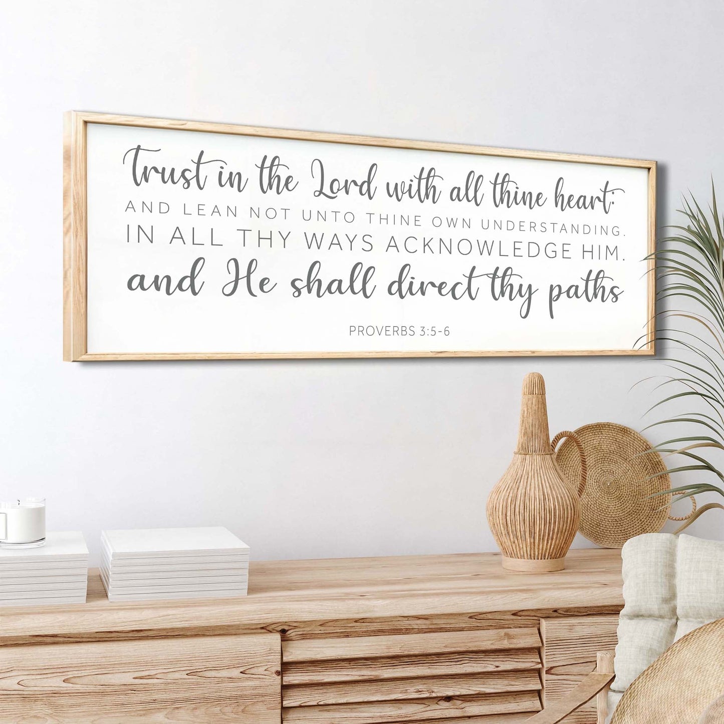 Trust in the Lord with All Thine Heart - Proverbs 3:5-6 - Wall Art