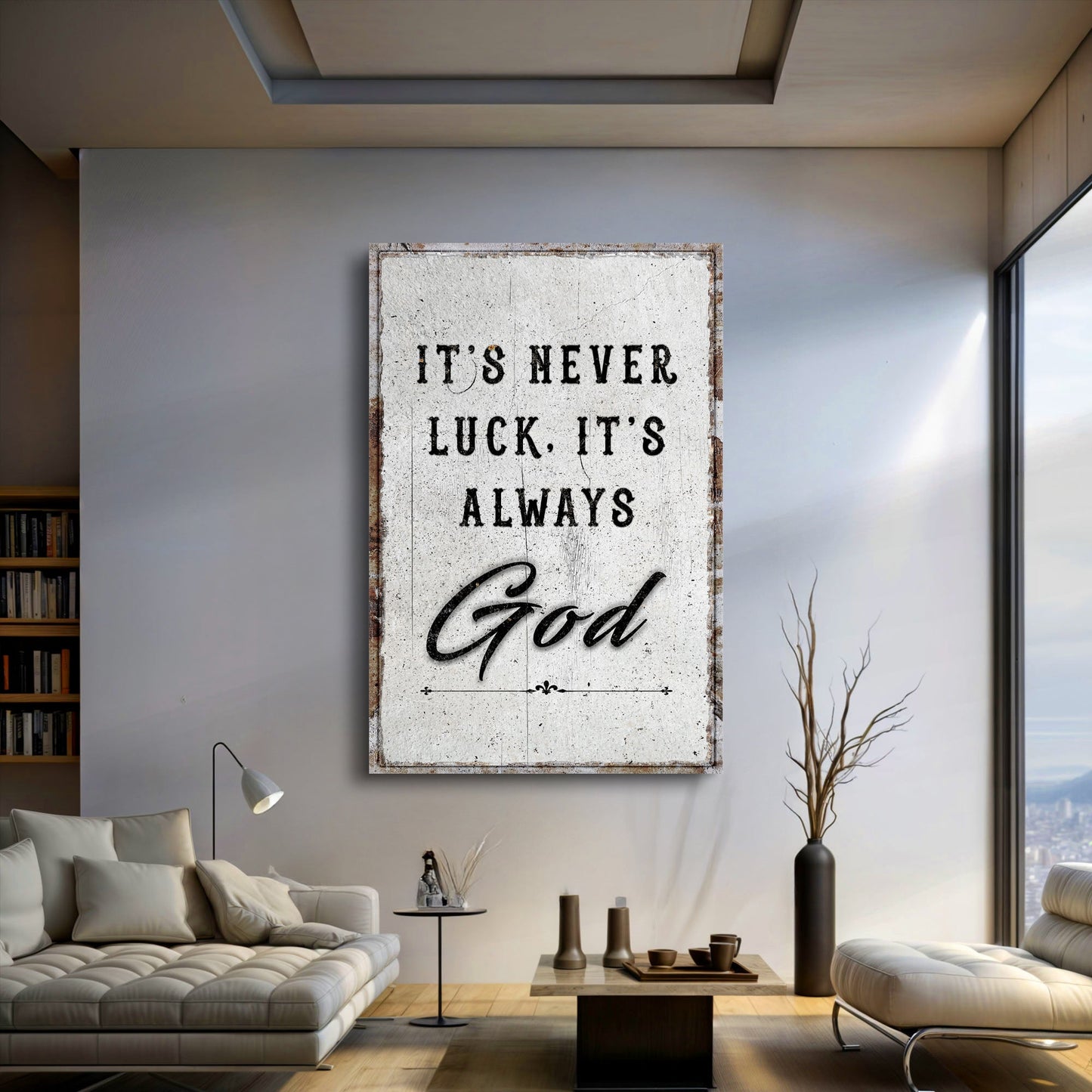 It's Never Luck, It's Always God - Wall Art