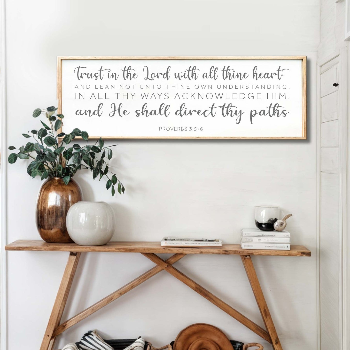 Trust in the Lord with All Thine Heart - Proverbs 3:5-6 - Wall Art