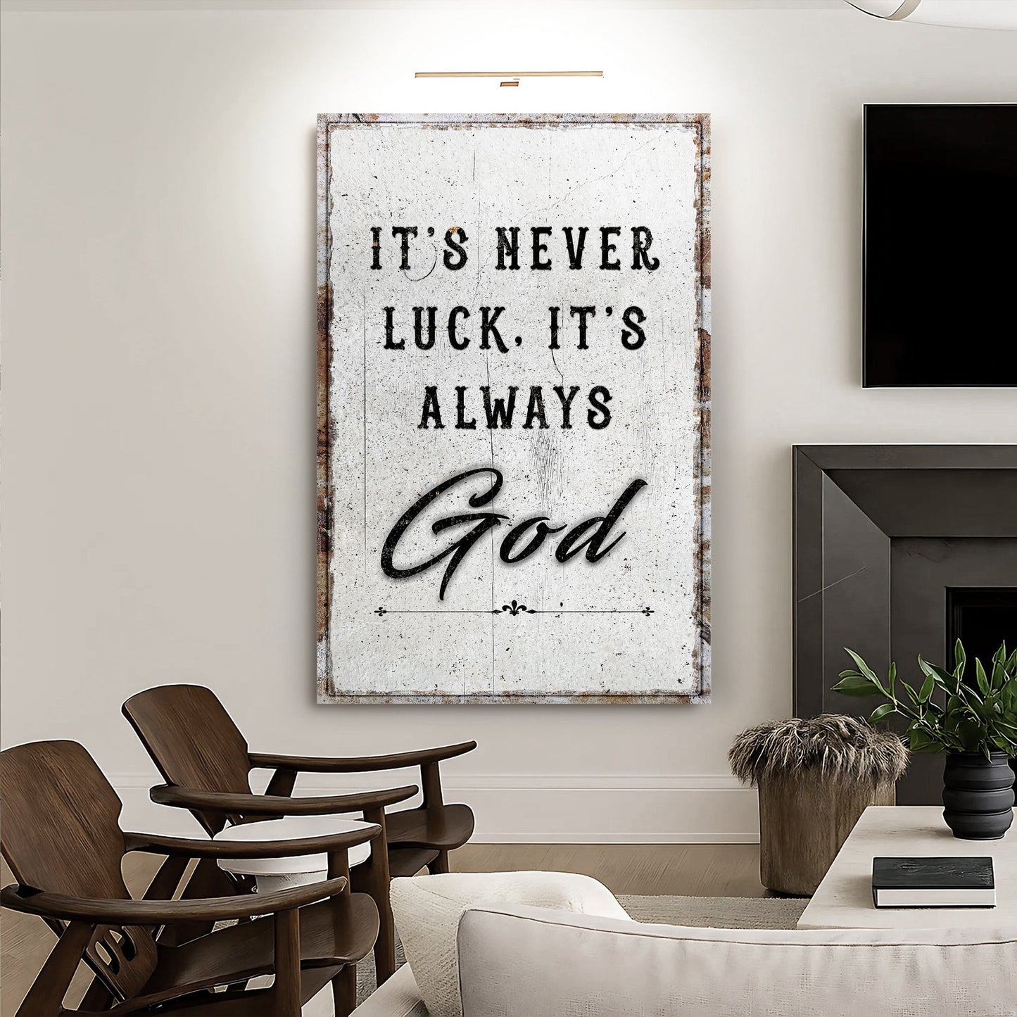 It's Never Luck, It's Always God - Wall Art