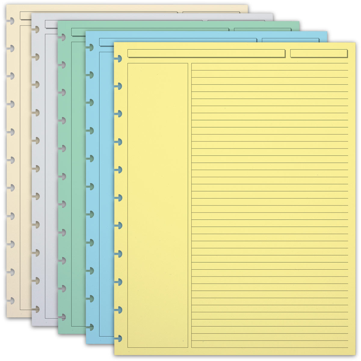 Circa Multicolored 1/4" Ruled Discbound Refill (300 sheets)