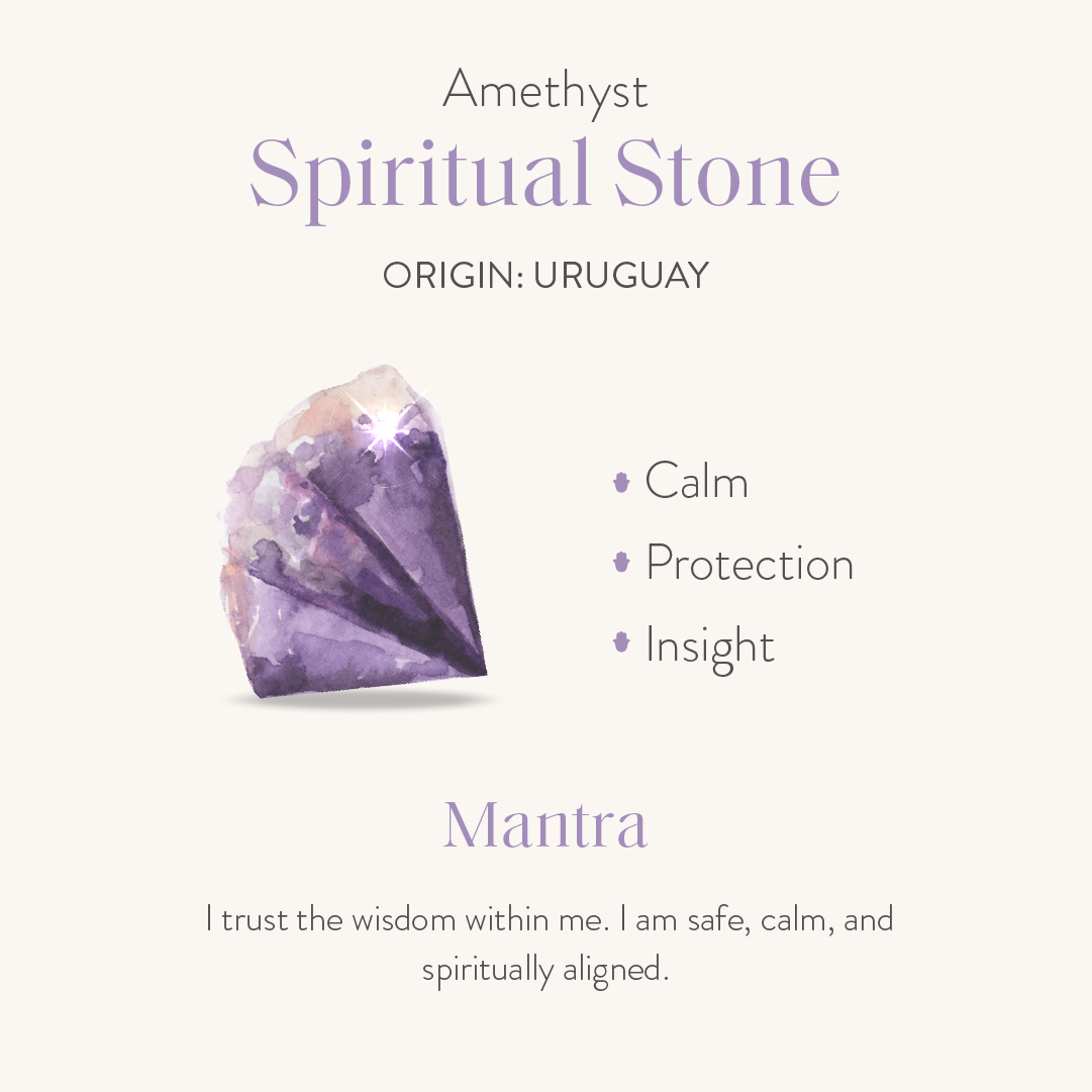 Leap of Intuition - Amethyst Cross Charm Bracelet