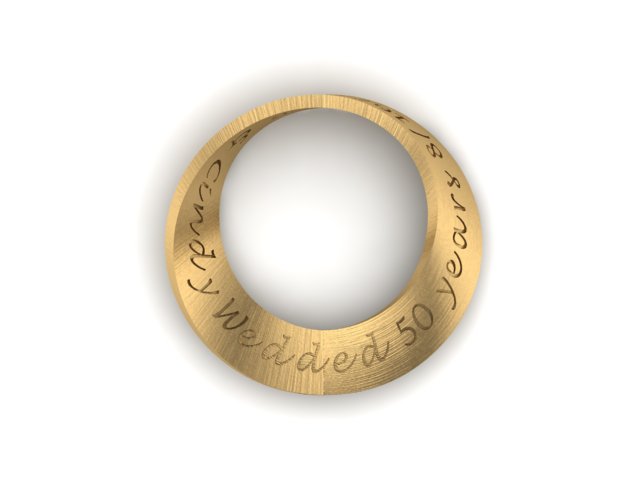 Custom Mobius Necklace - Choose your own text