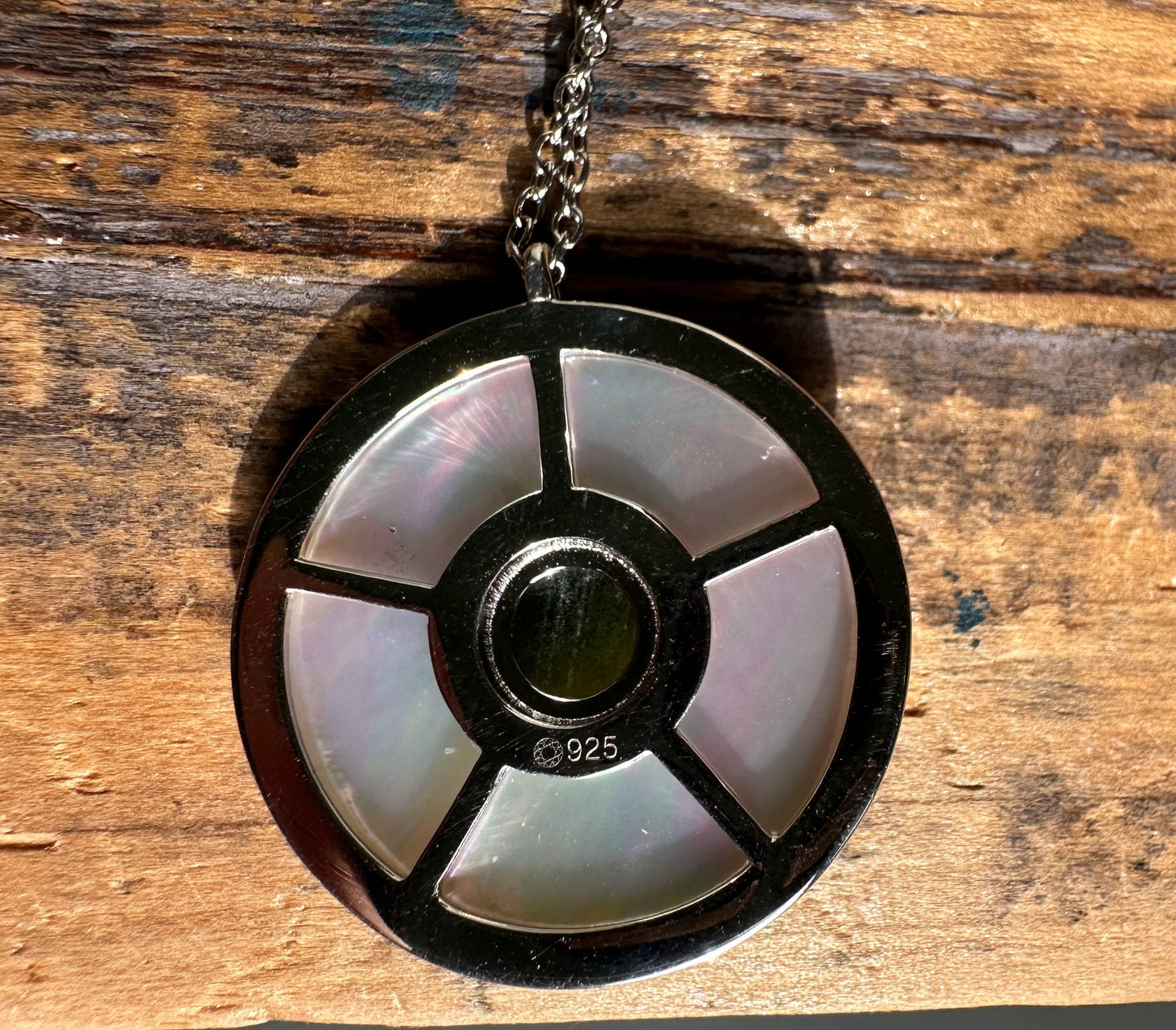 Canadian Jade and Mother of Pearl Pendant
