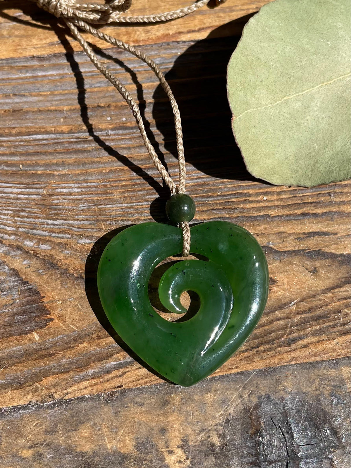 Jade Pendant, Koru-Heart