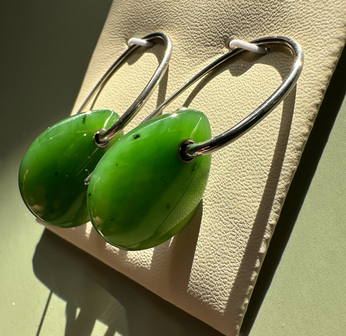 Canadian Jade Teardrop Earrings