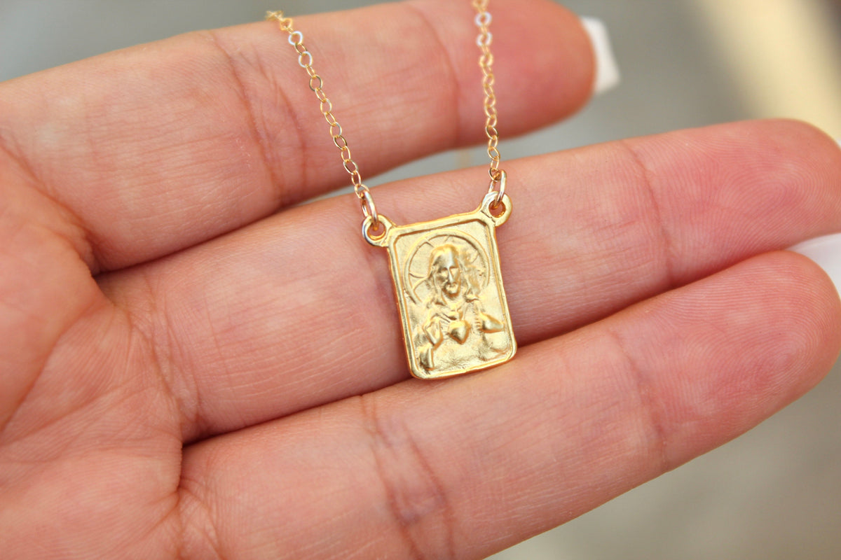 Scapular Necklace - Gold Vermeil