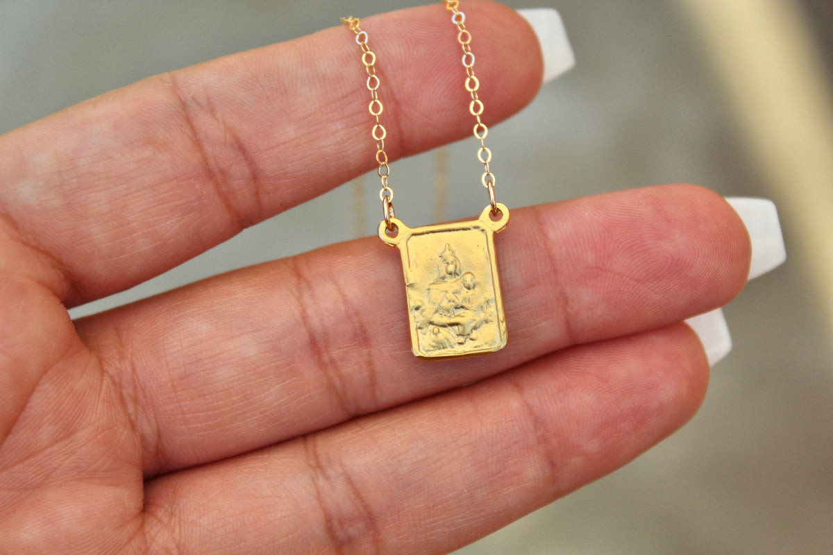 Scapular Necklace - Gold Vermeil
