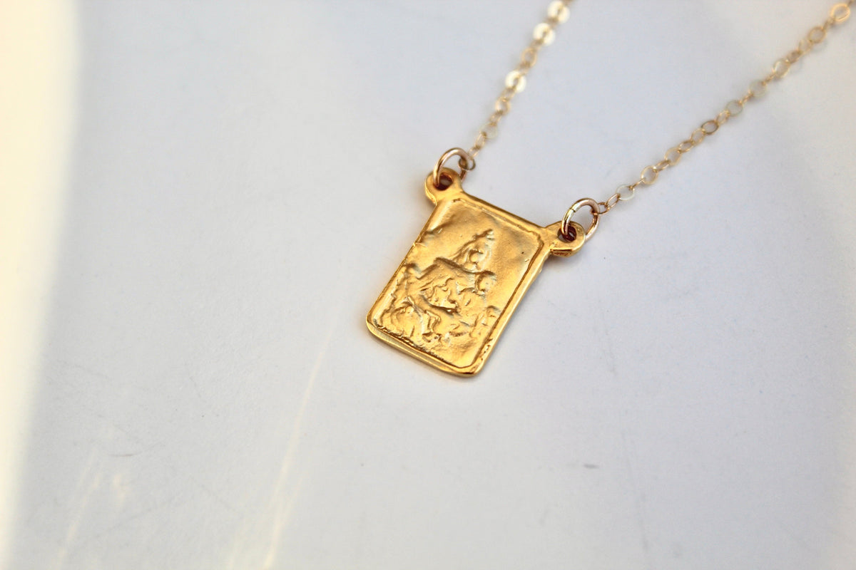 Scapular Necklace - Gold Vermeil