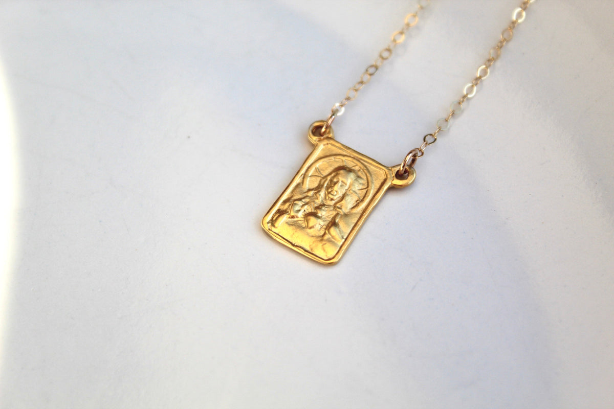 Scapular Necklace - Gold Vermeil