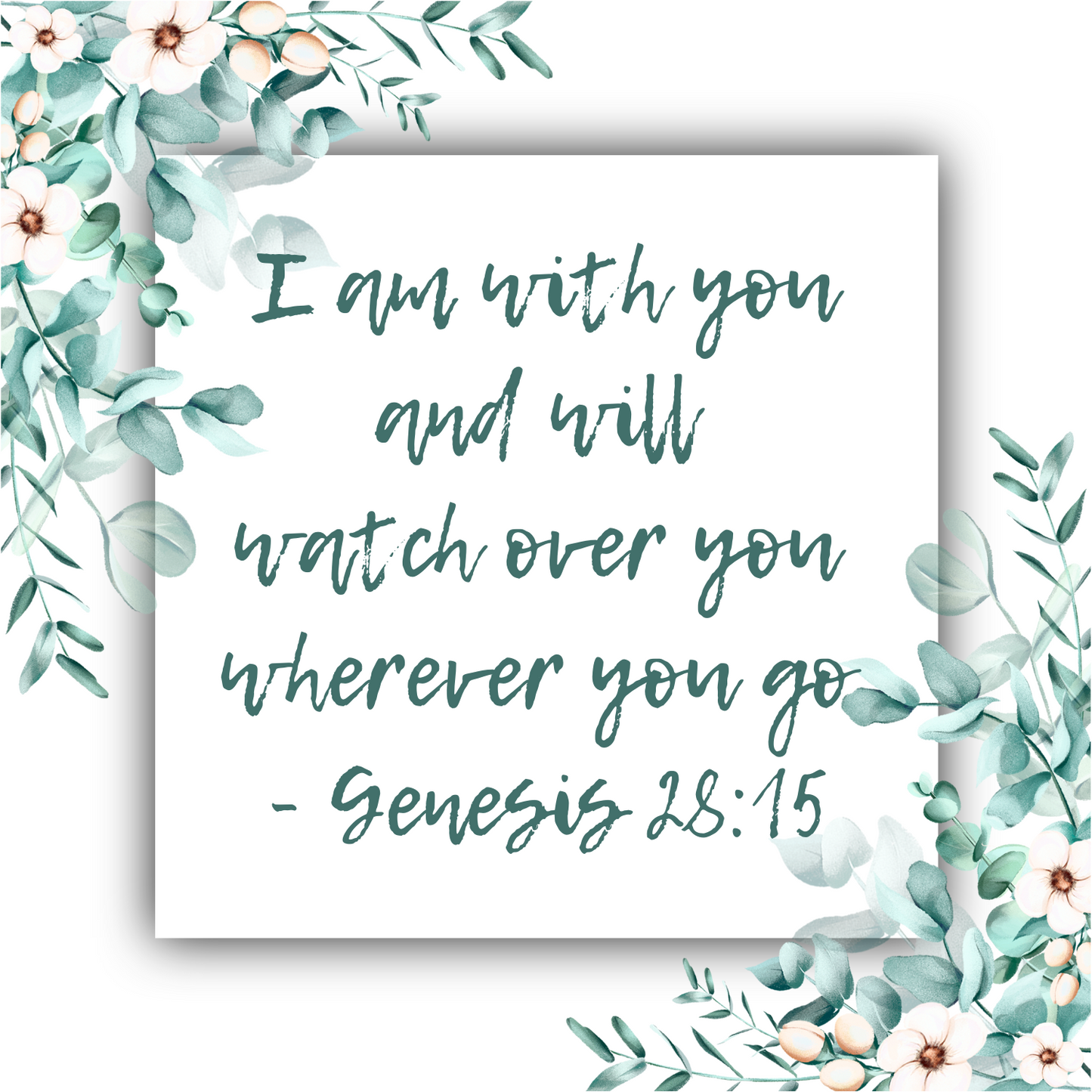 I Am With You and Will Watch Over You Wherever You Go (Genesis 28:15) - Mobius Necklace