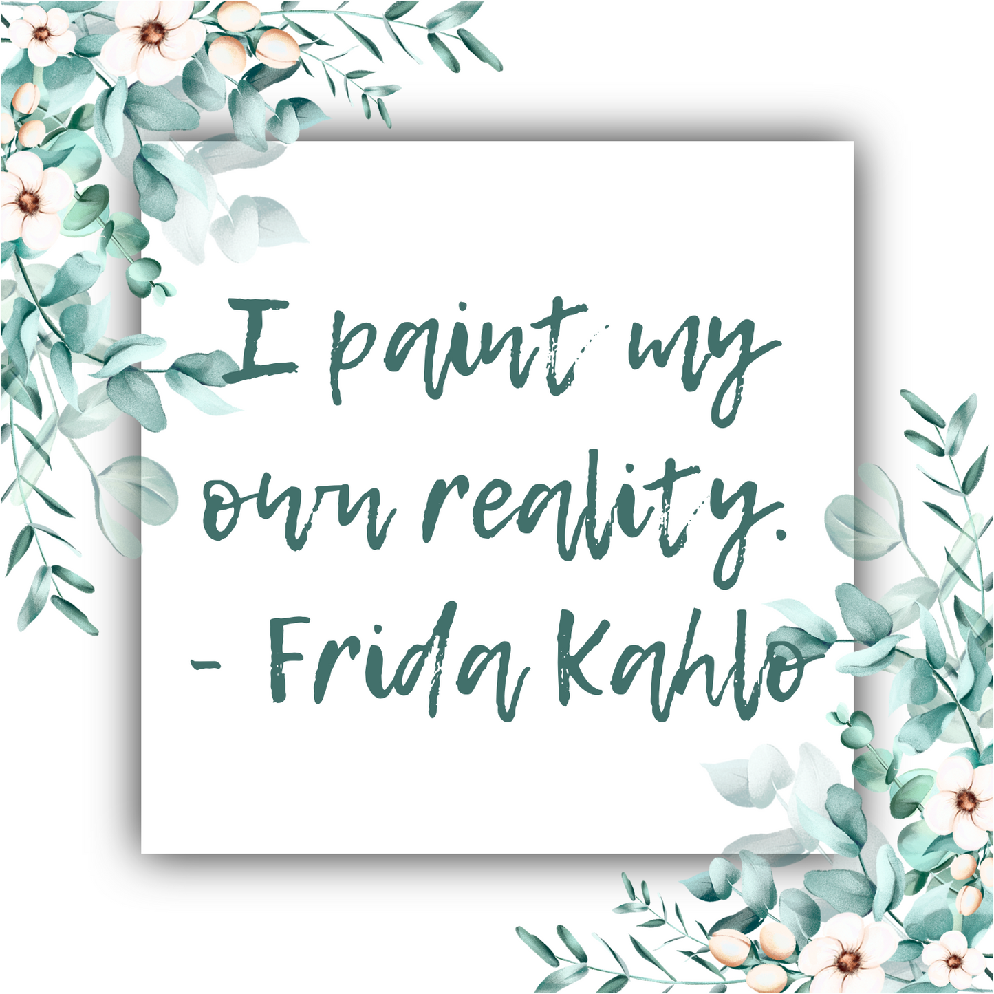 I Paint My Own Reality (Frida Kahlo) Mobius Necklace