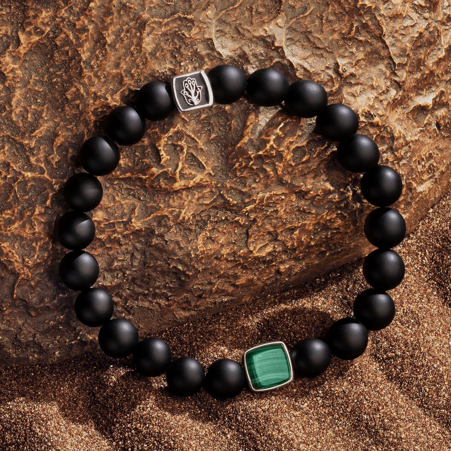 Abundant Positivity - Onyx Malachite Bracelet