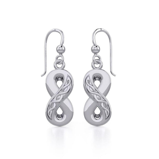 Celtic Infinity Symbol Earrings - Sterling Silver