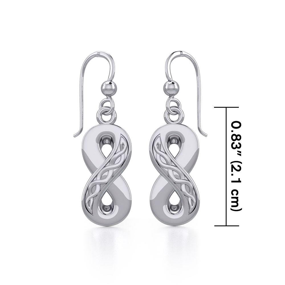 Celtic Infinity Symbol Earrings - Sterling Silver