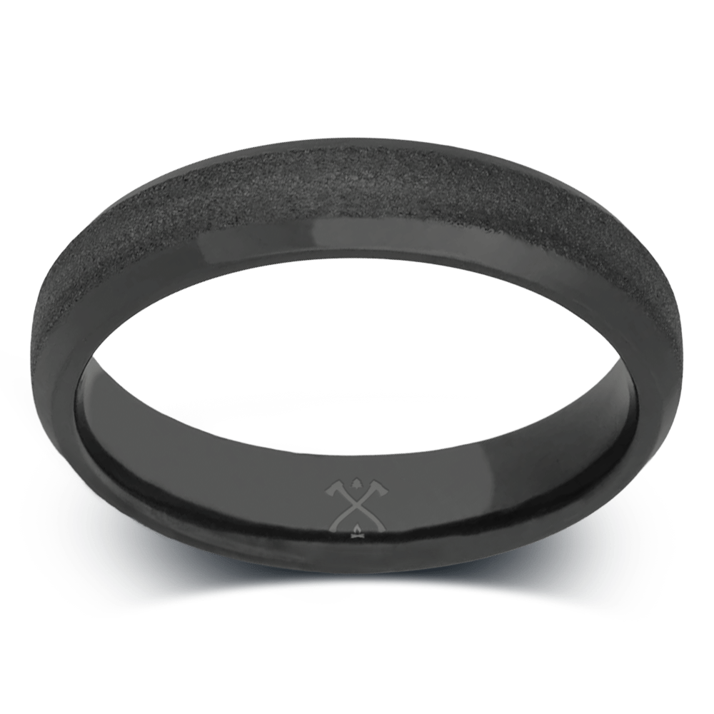 The Enigma - Men's Ring / Wedding Band - Charcoal Gray Zirconium