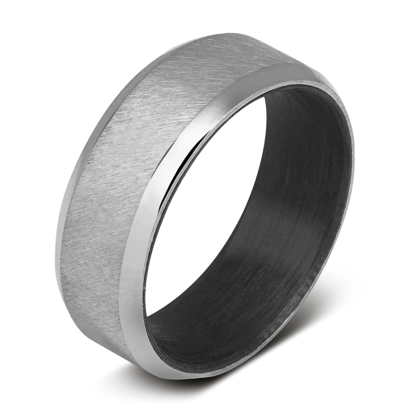 The Gandalf™️ - Men's Ring / Wedding Band - Titanium with Forged Carbon Fiber Sleeve