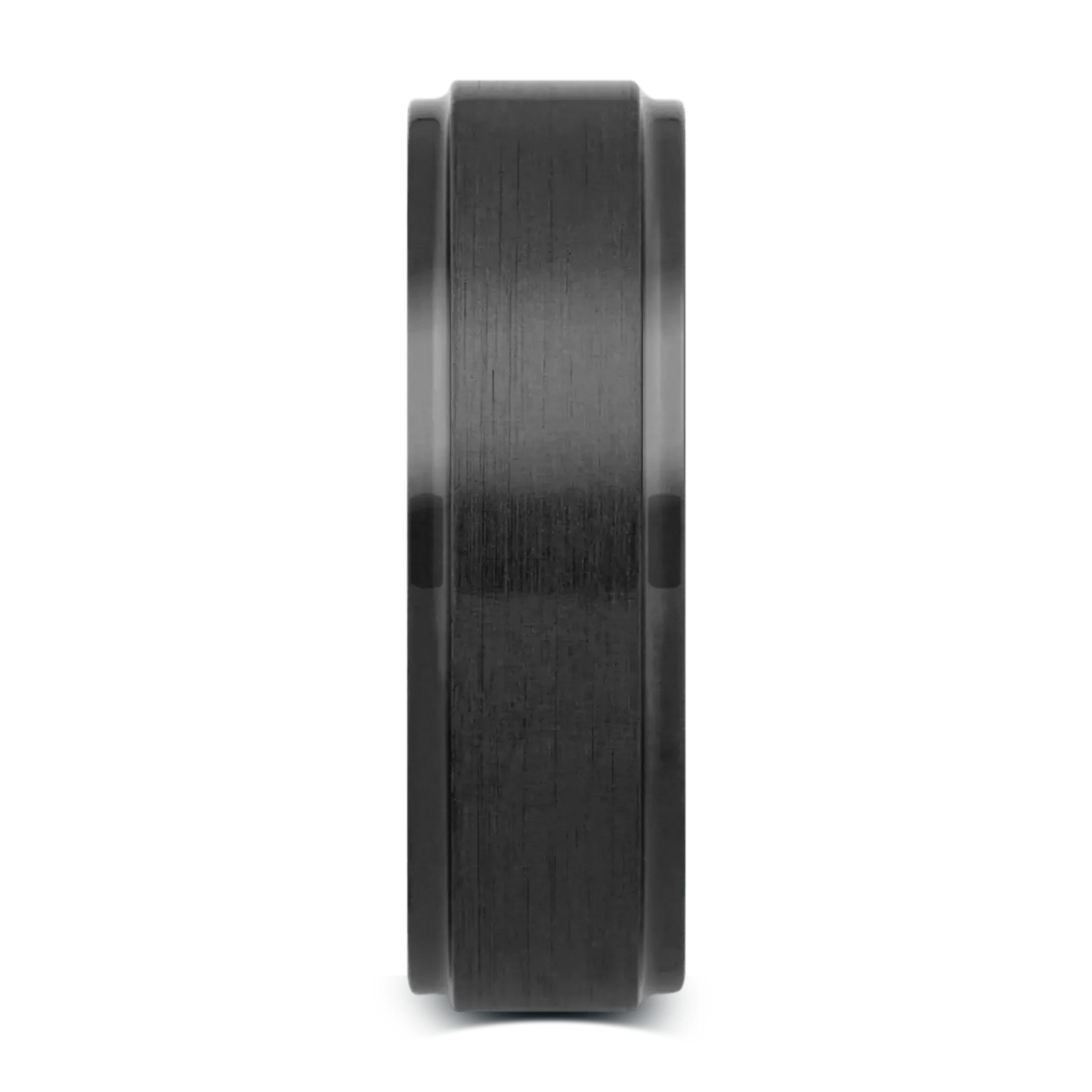 The Genius - Men's Ring / Wedding Band - Charcoal Gray Zirconium