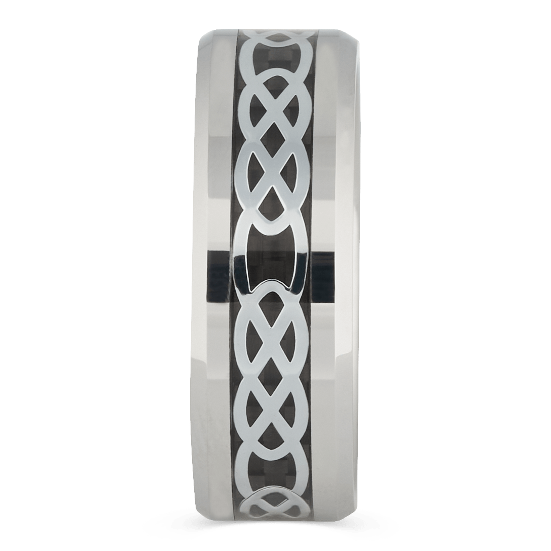 The Infinite - Men's Ring / Wedding Band - Tungsten with Infinity Design