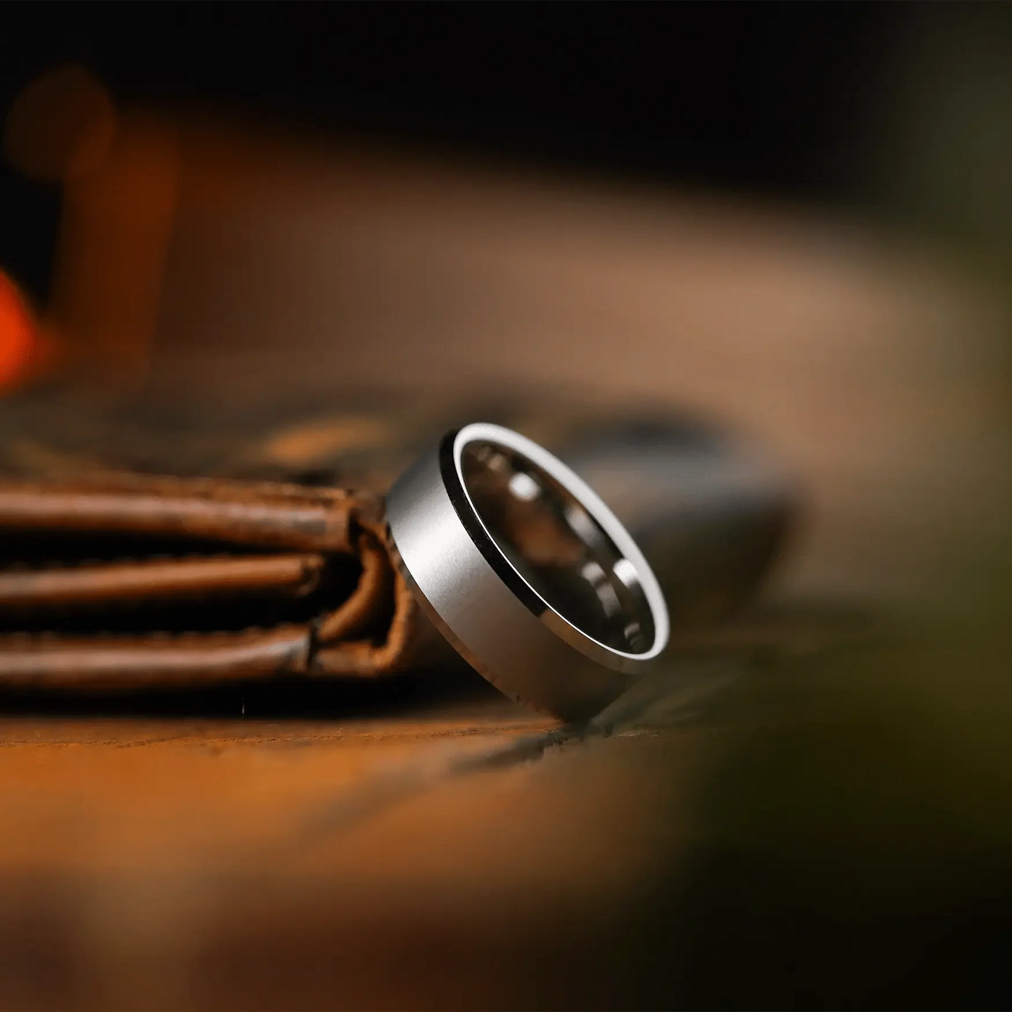 The Visionary - Men's Ring / Wedding Band - Platinum Plated Tungsten