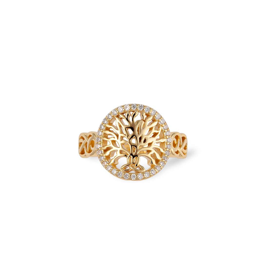 Celtic Tree of Life™ 18K Yellow Gold Diamond Ring