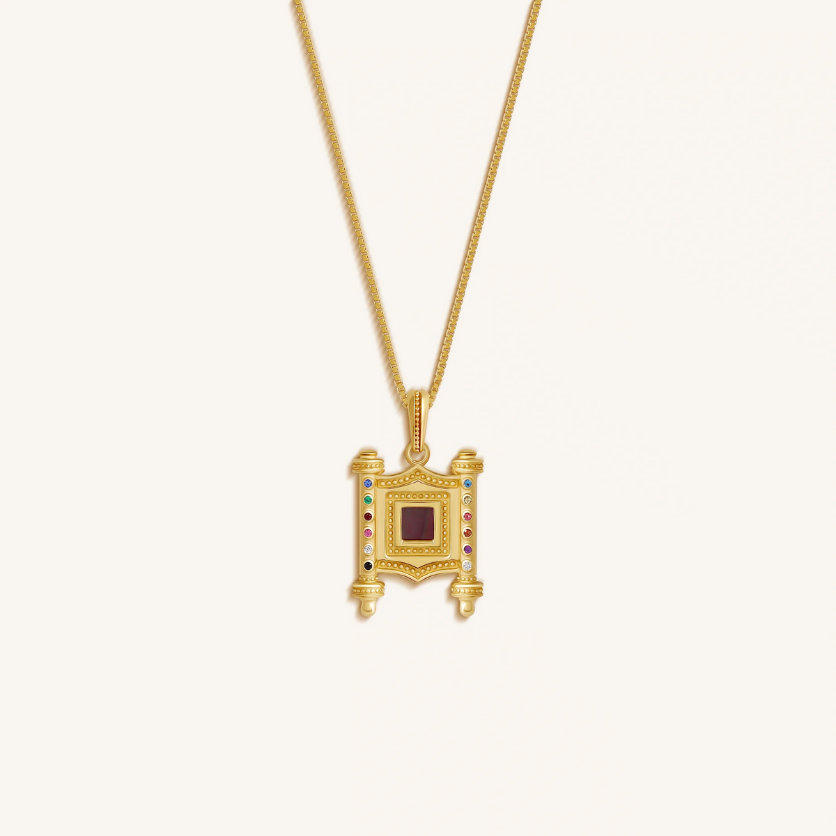 Prism of Faith 12 Tribes Gem Torah Nano Chip Necklace - Entire Hebrew Bible (Torah)