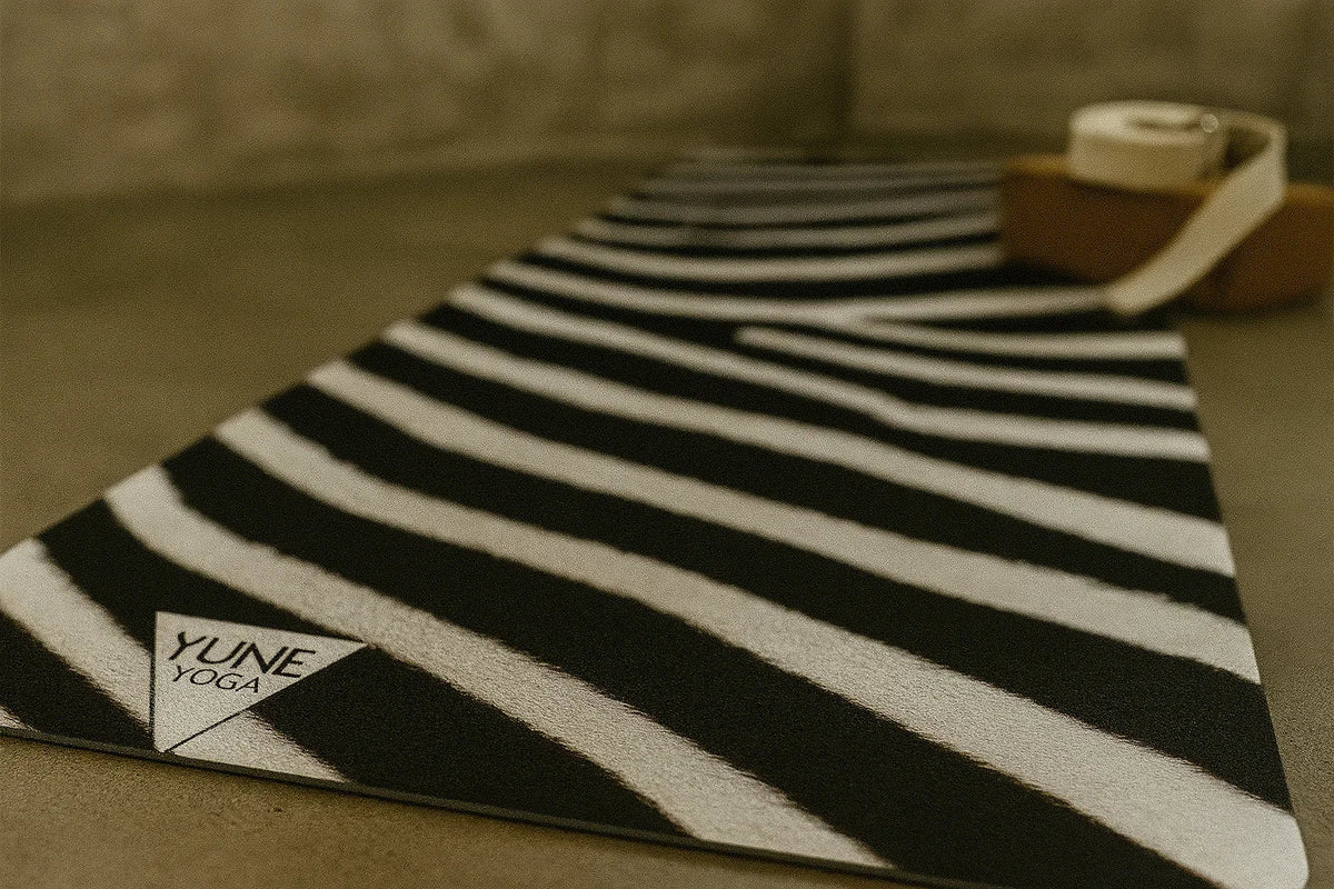Zebra Stripe Eco-Friendly Yoga Mat – 6mm Cushioned, Non-Slip | Yune