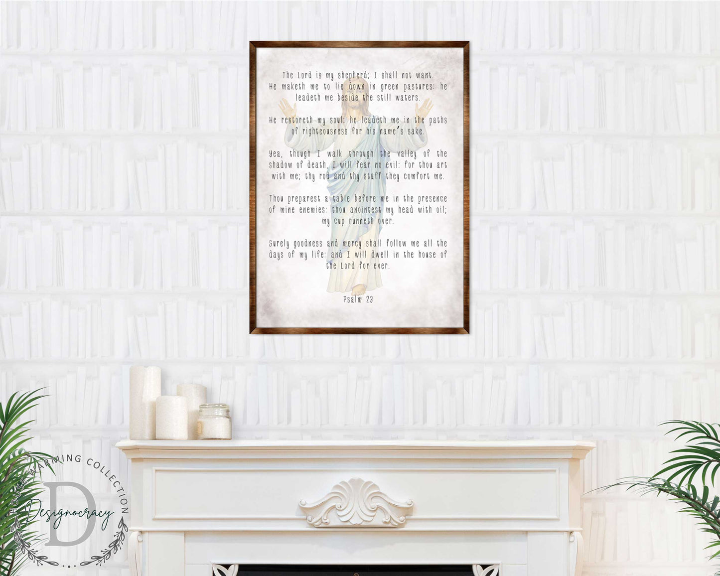 The Lord Is My Shepherd (23rd Psalm) - Wooden Scripture Wall Art