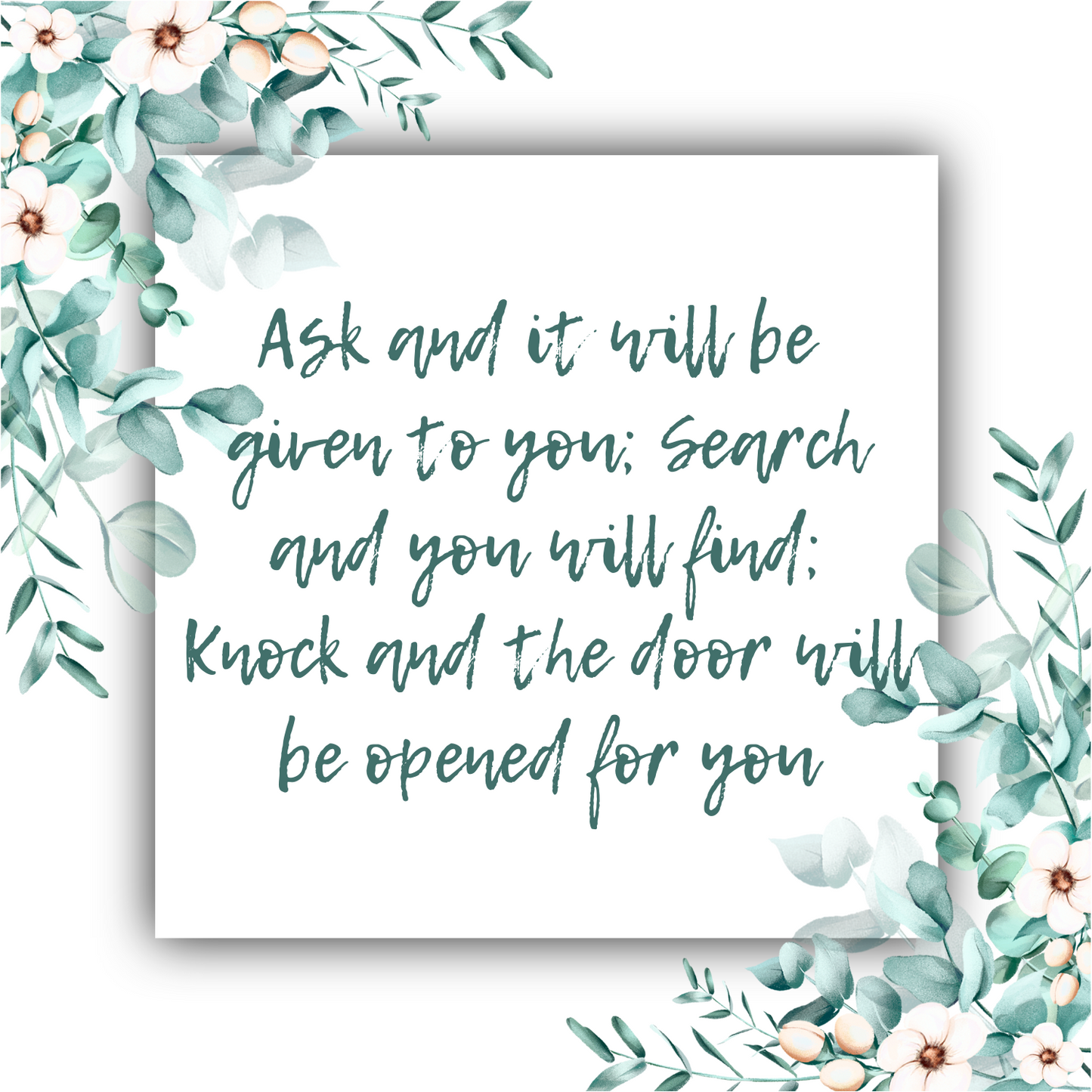 Ask and It Will Be Given to You (Matthew 7:7-11) - Mobius Bracelet