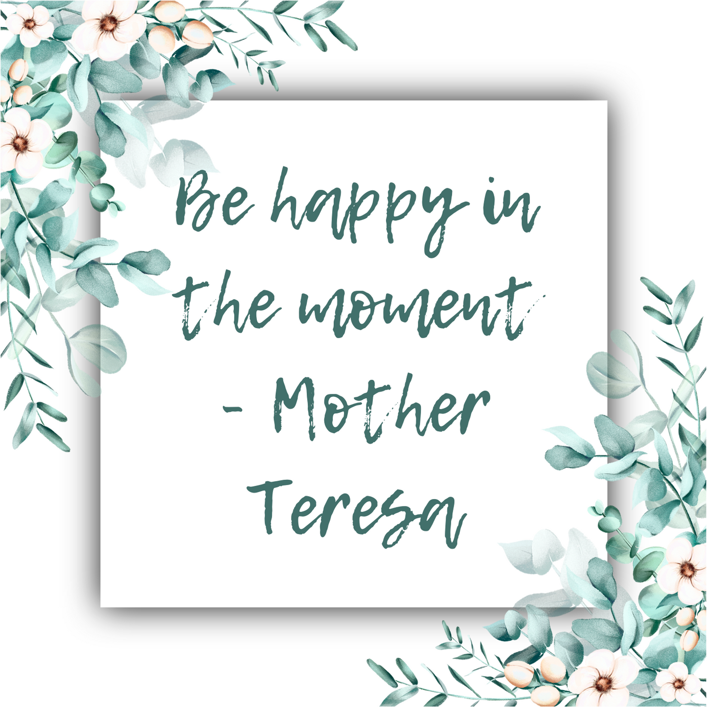 Be Happy in the Moment - Mother Teresa Mobius Necklace
