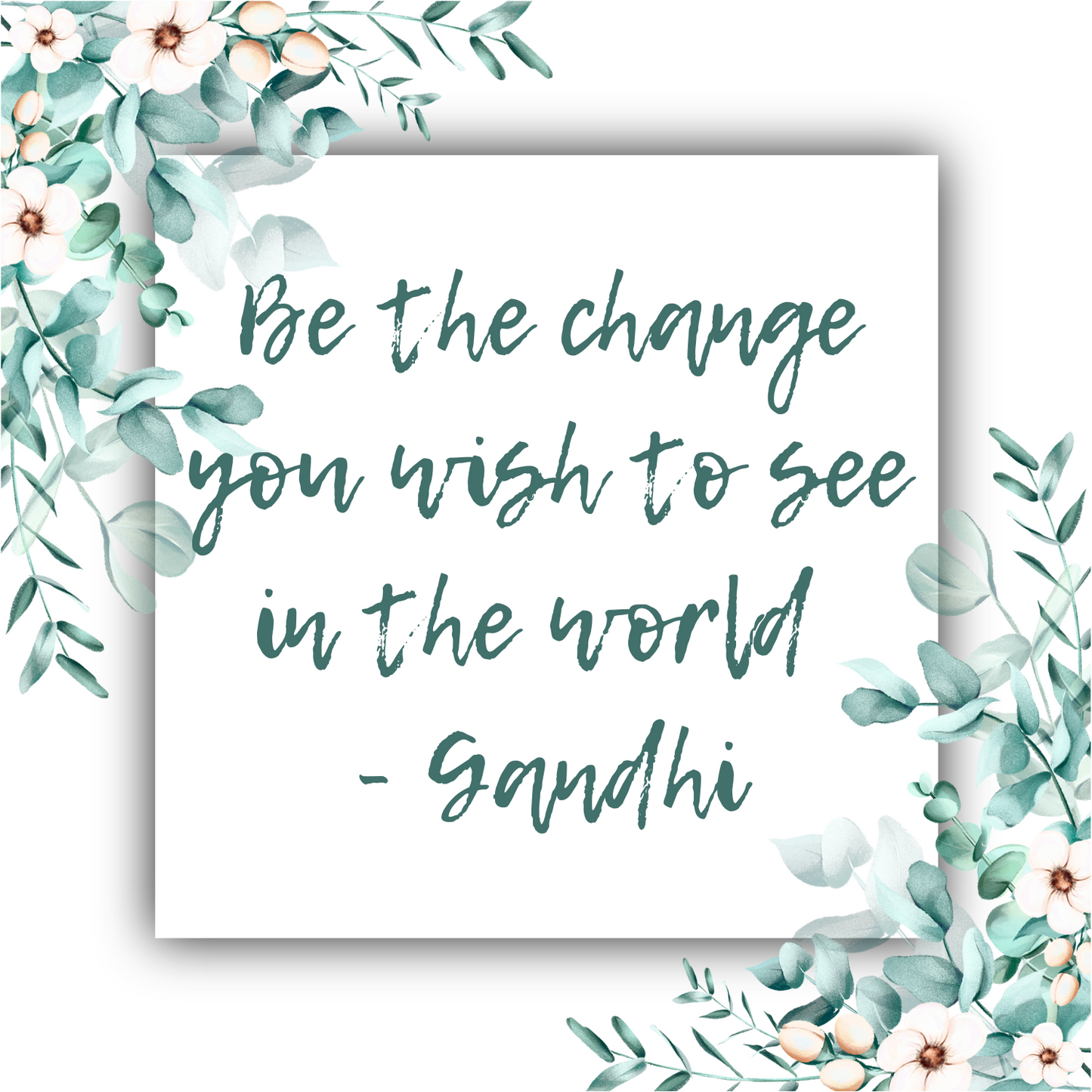 Be The Change (Gandhi) - Pi Disc Necklace