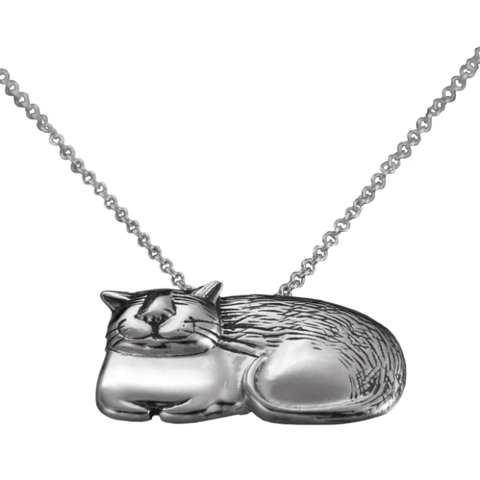 Cozy Cat Necklace - Edward Gorey – Mobius Jewelry & Gifts