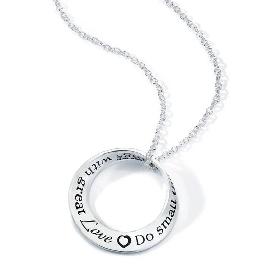 Do Small Things with Great Love (Mother Teresa) Mobius Necklace