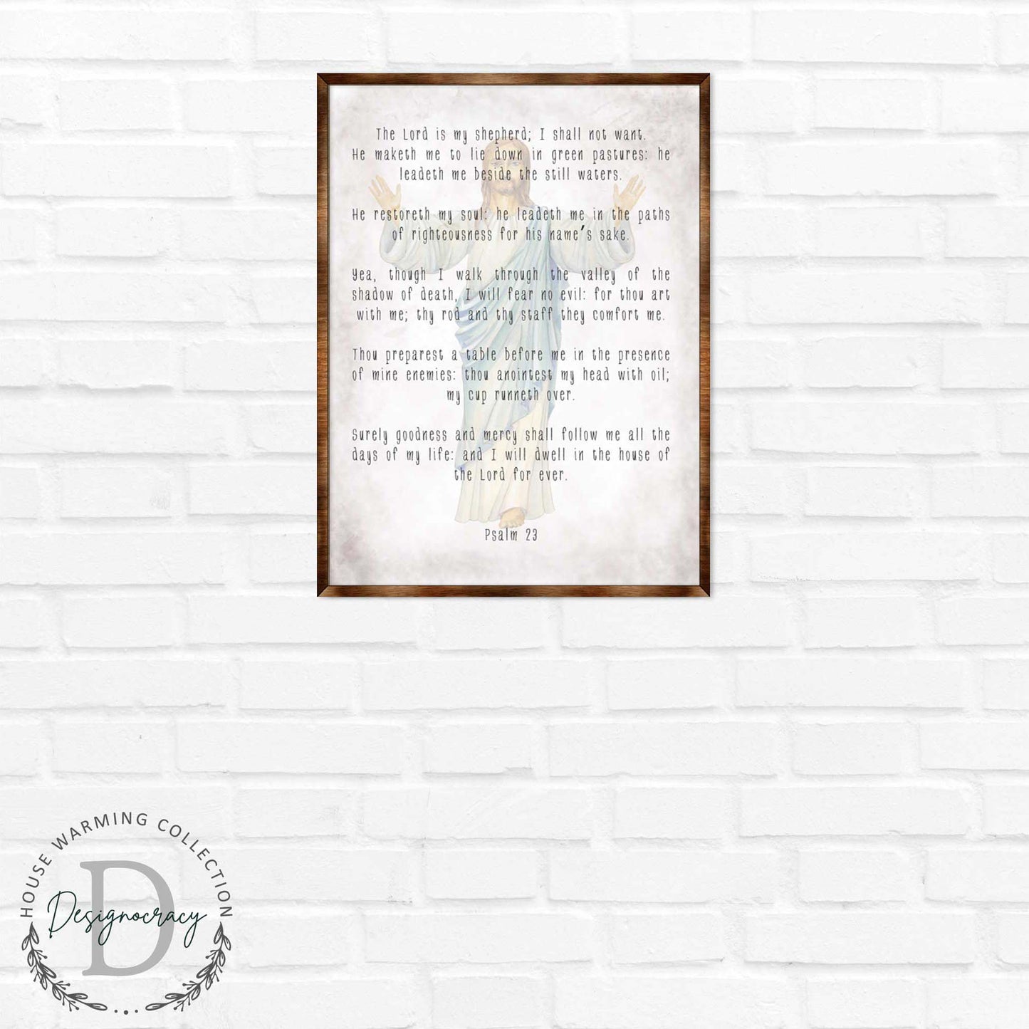 The Lord Is My Shepherd (23rd Psalm) - Wooden Scripture Wall Art