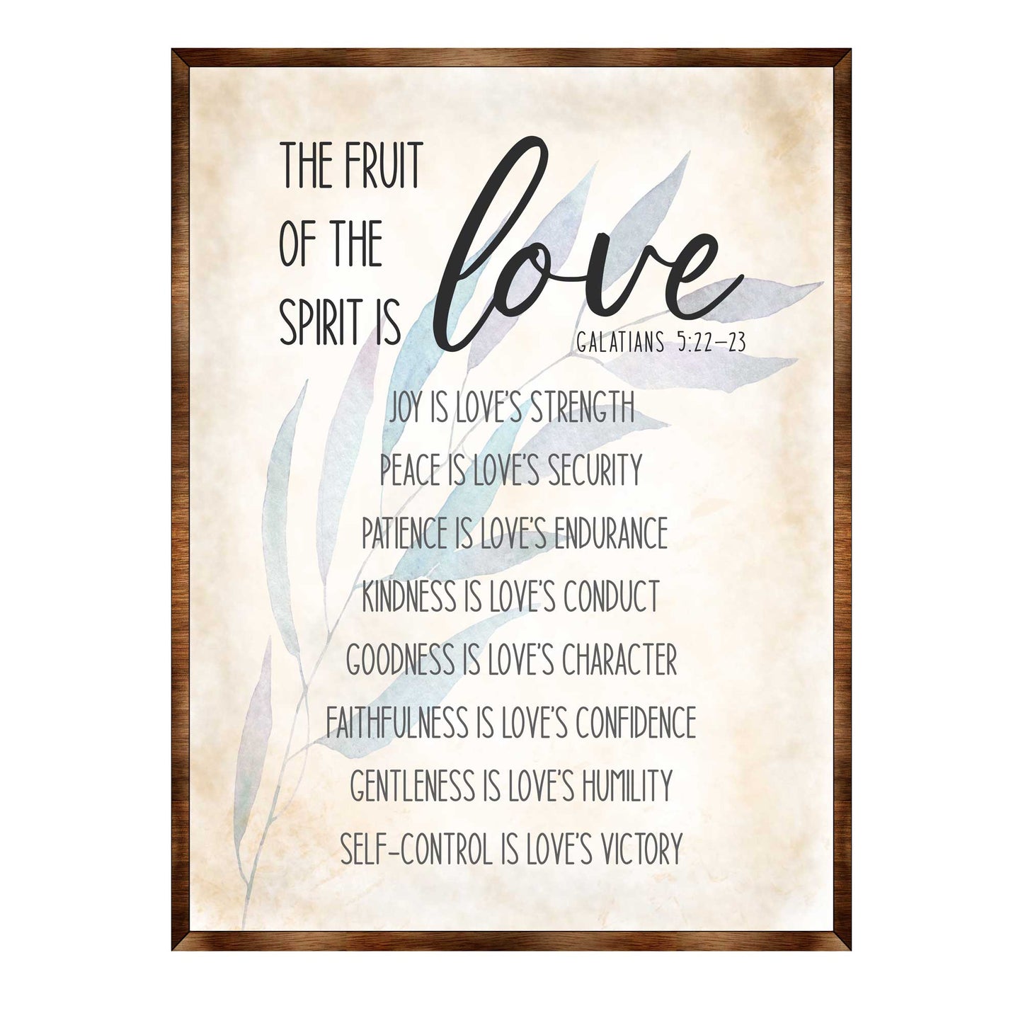 Fruit of the Spirit - Galatians 5:22 - Wooden Scripture Wall Art