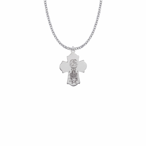 Four Way Medal Sterling Silver - Catholic First Communion