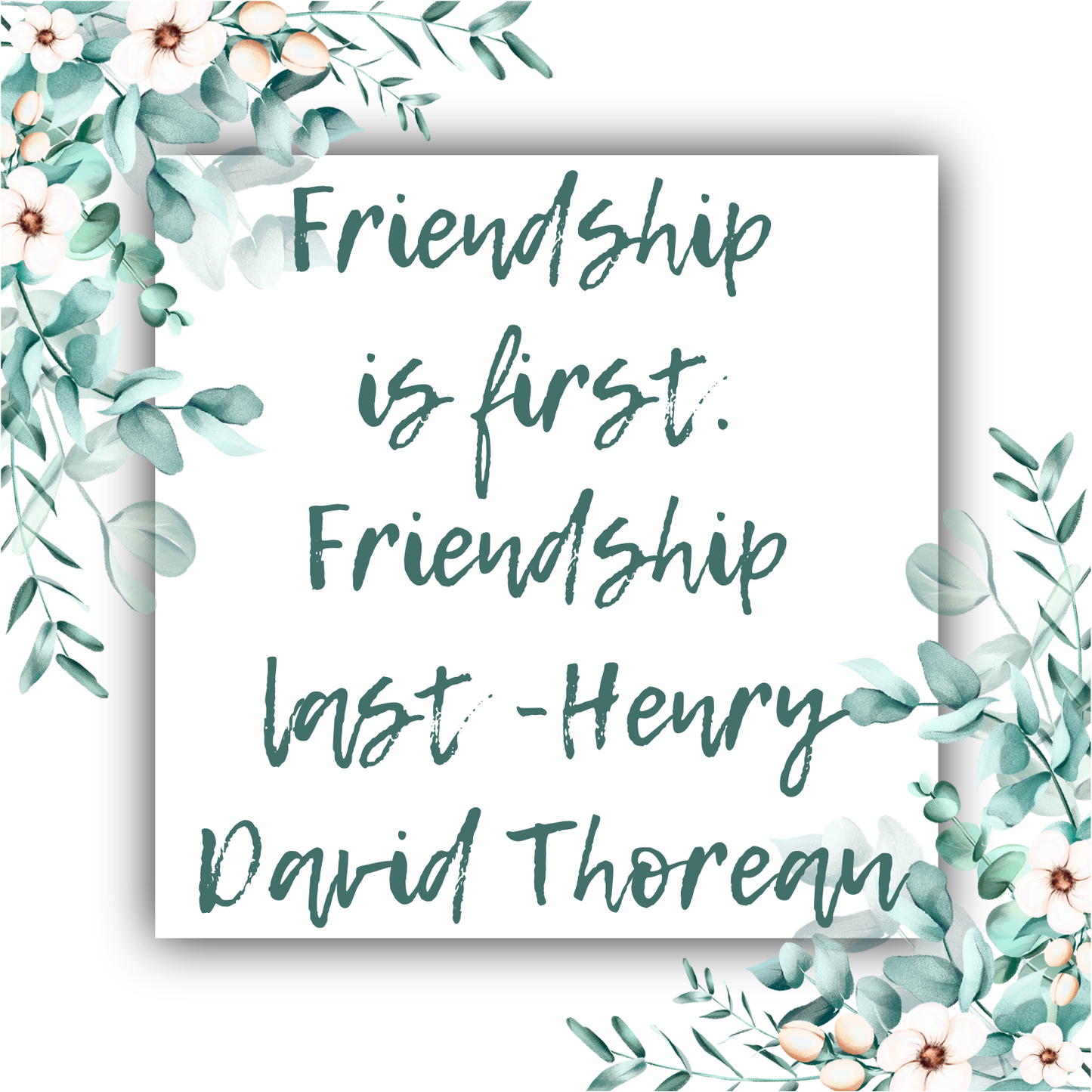 Friendship Is First (Thoreau) - Mobius Necklace