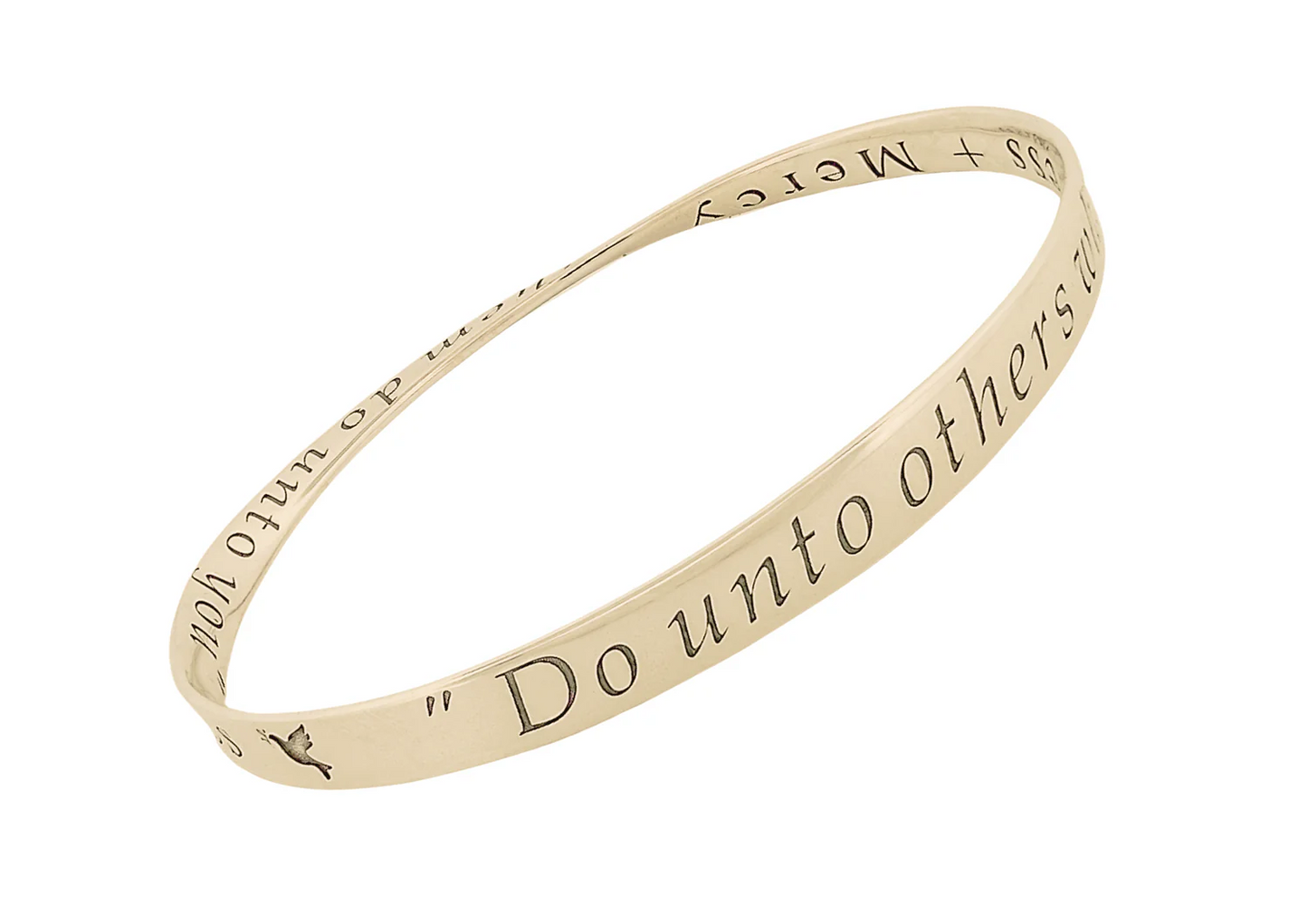 The Golden Rule: Do Unto Others (with Dove of Peace)  - Mobius Bracelet
