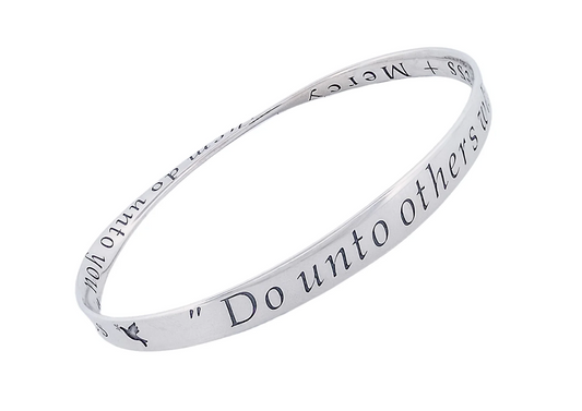 The Golden Rule: Do Unto Others (with Dove of Peace)  - Mobius Bracelet