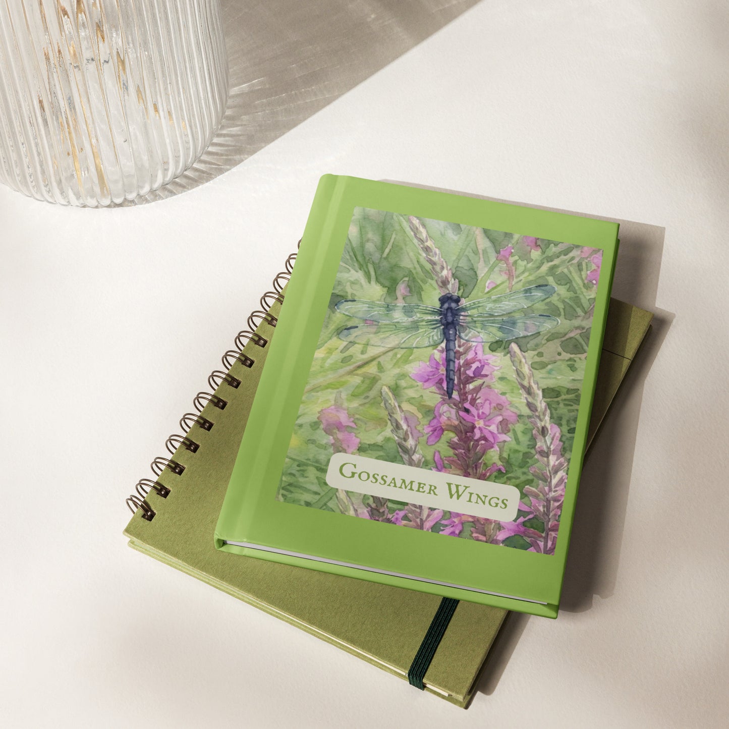 Gossamer Wings — Hardcover Nature Journal | Dragonfly Watercolor Art | Sacred Garden Collection