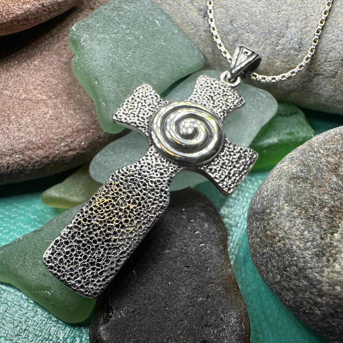 Newgrange Celtic Cross Necklace