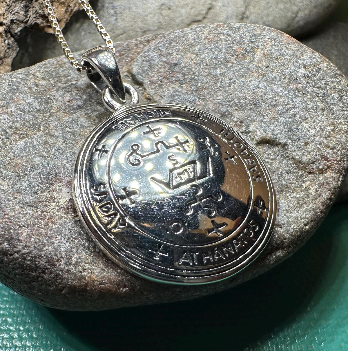 Archangel Michael Sigil Pendant - Sterling Silver