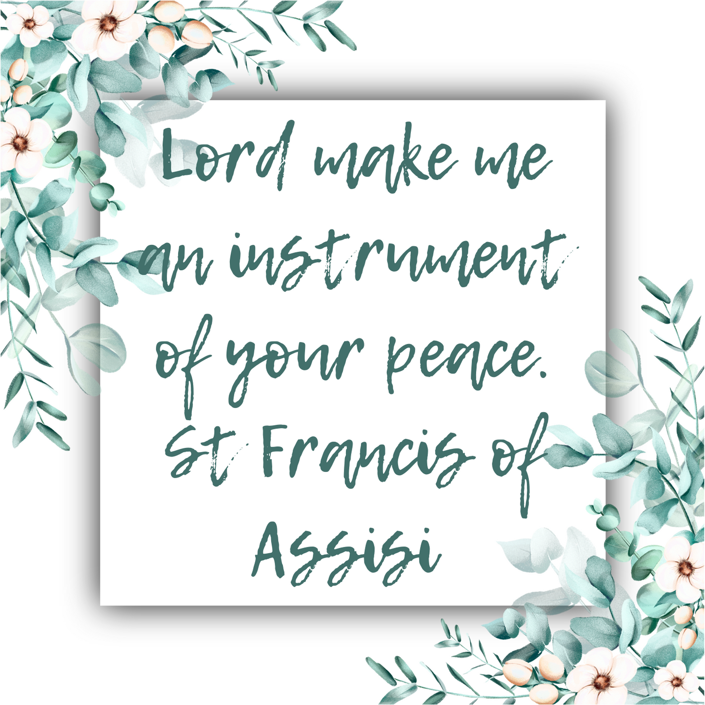 St Francis Prayer of Peace - Mobius Necklace