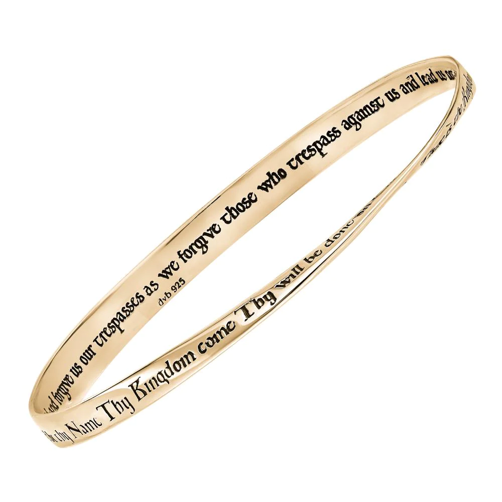 Lord's Prayer in English King James Version (The Our Father) - Mobius Bracelet
